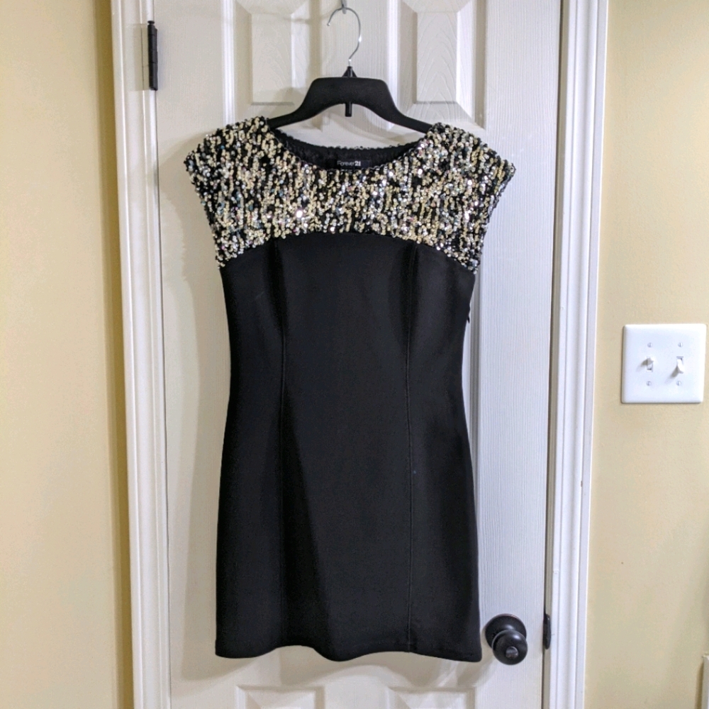 LBD, with sequins top